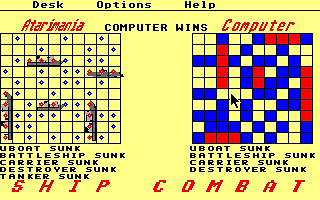 Ship Combat atari screenshot